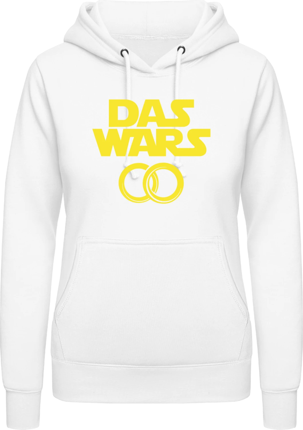 DAS WARS Junggesellenabschied - Arctic white AWDis ladies hoodie - Front