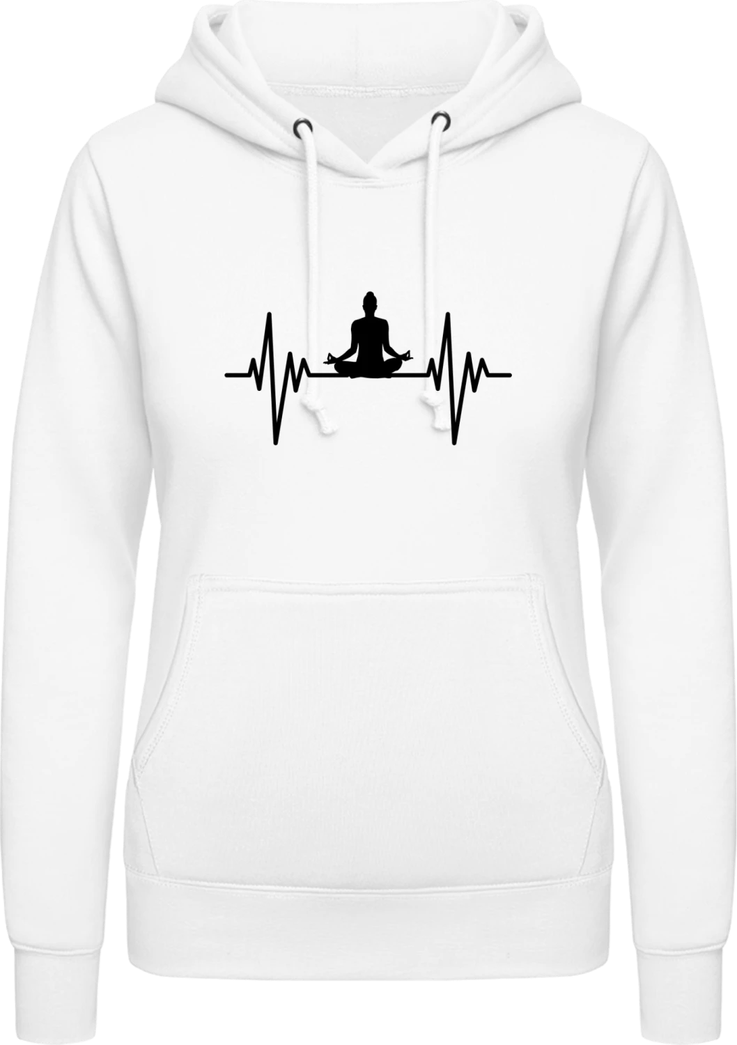 Yoga Pulse - Arctic white AWDis ladies hoodie - Front