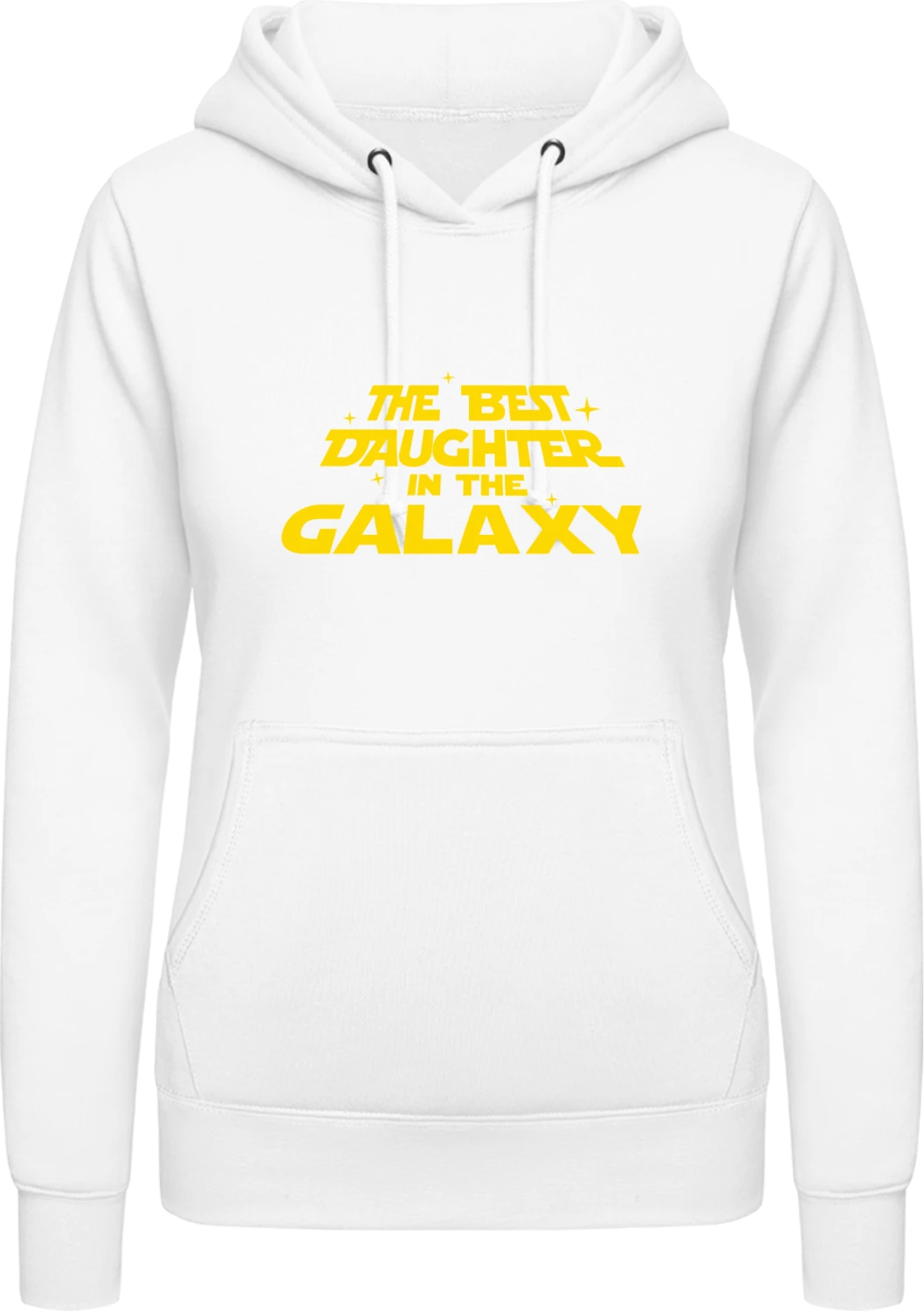 The Best Daughter In The Galaxy - Arctic white AWDis ladies hoodie - Front