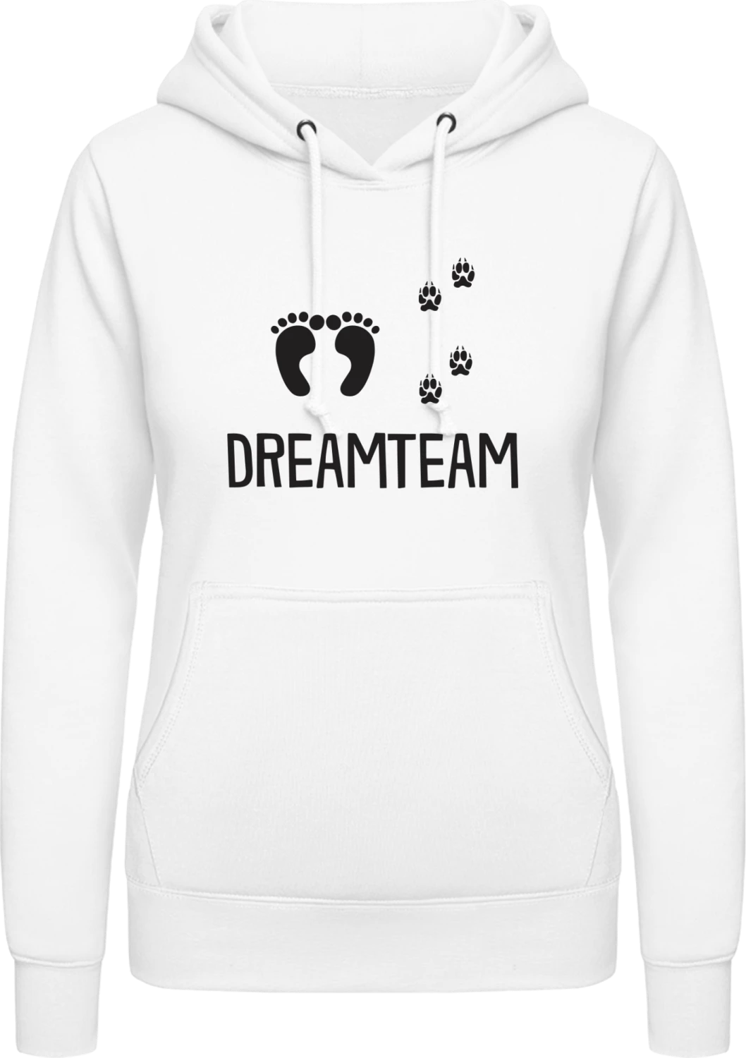 Dreamteam Pet - Arctic white AWDis ladies hoodie - Front