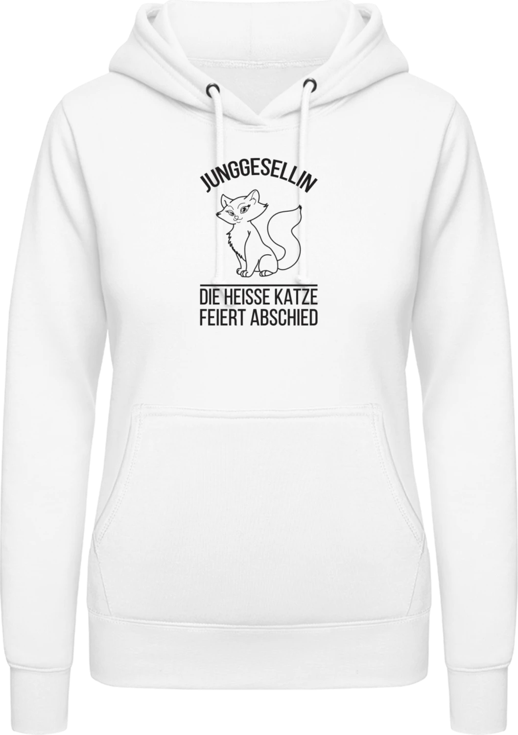 Junggesellin die heisse Katze feiert Abschied - Arctic white AWDis ladies hoodie - Front