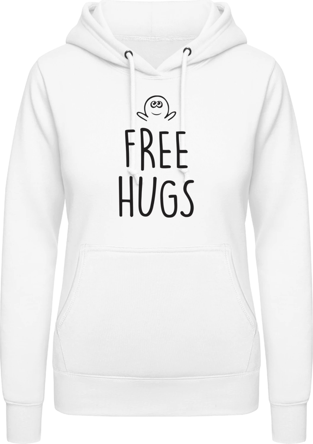 Free Hugs For You - Arctic white AWDis ladies hoodie - Front