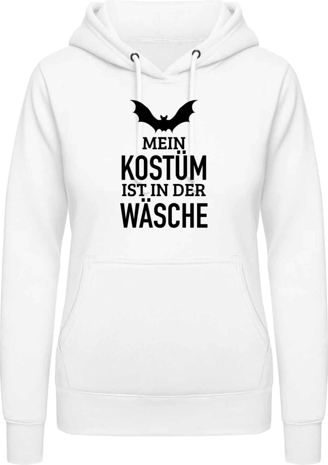 Mein Kostüm ist der Wäsche - Arctic white AWDis ladies hoodie - Front