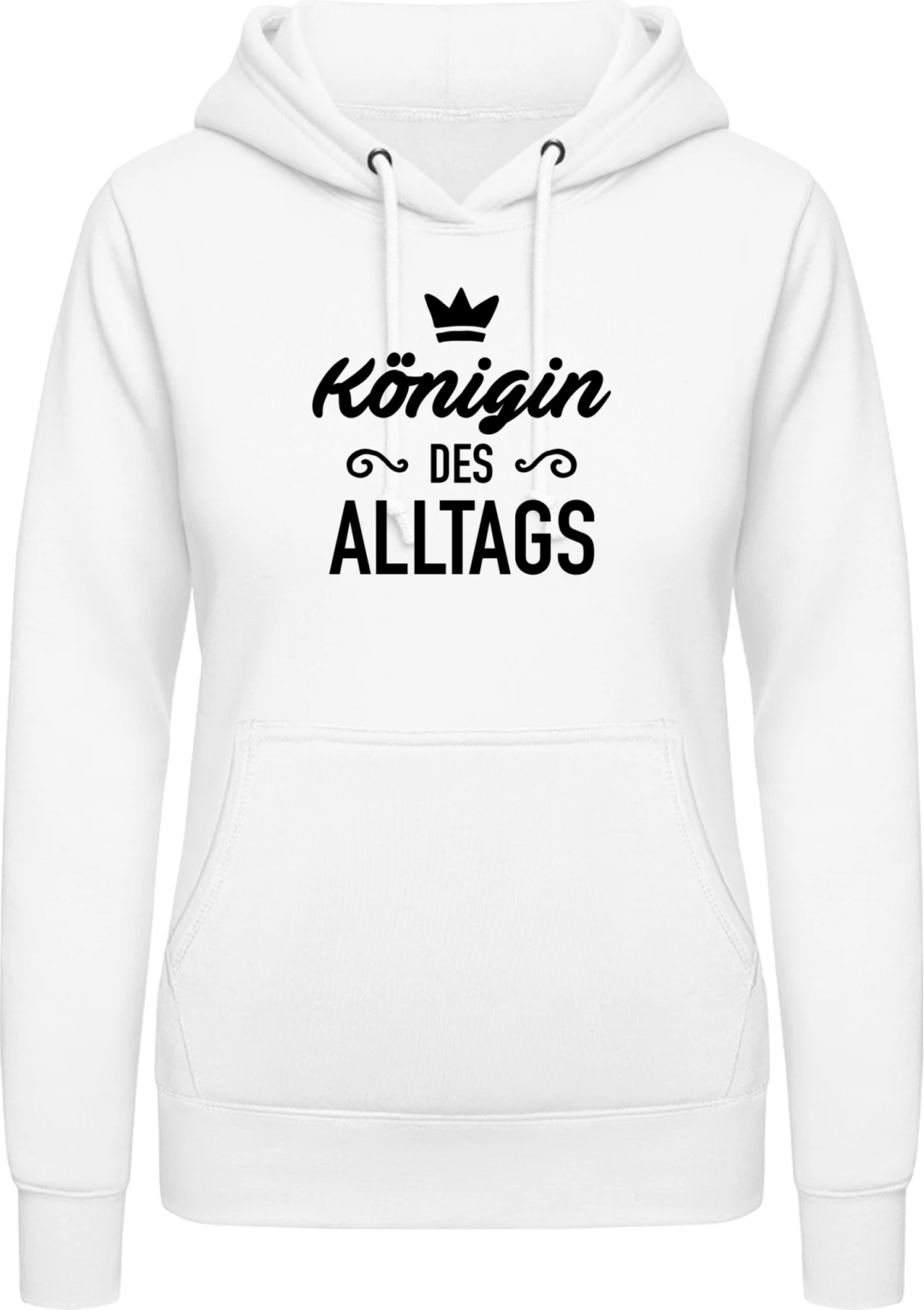 Königin des Alltags - Arctic white AWDis ladies hoodie - Front