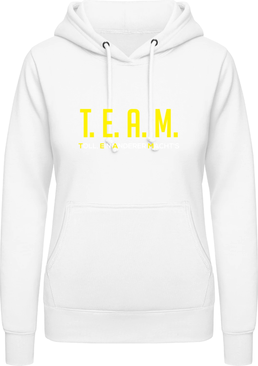 TEAM Toll ein Anderer macht's - Arctic white AWDis ladies hoodie - Front