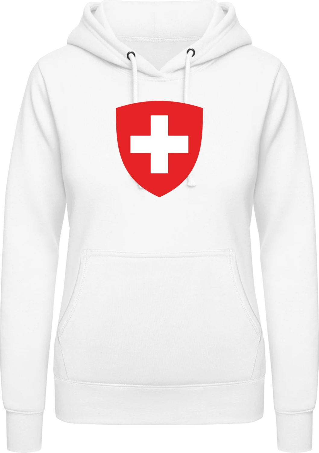 Switzerland Coat of Arms - Arctic white AWDis ladies hoodie - Front