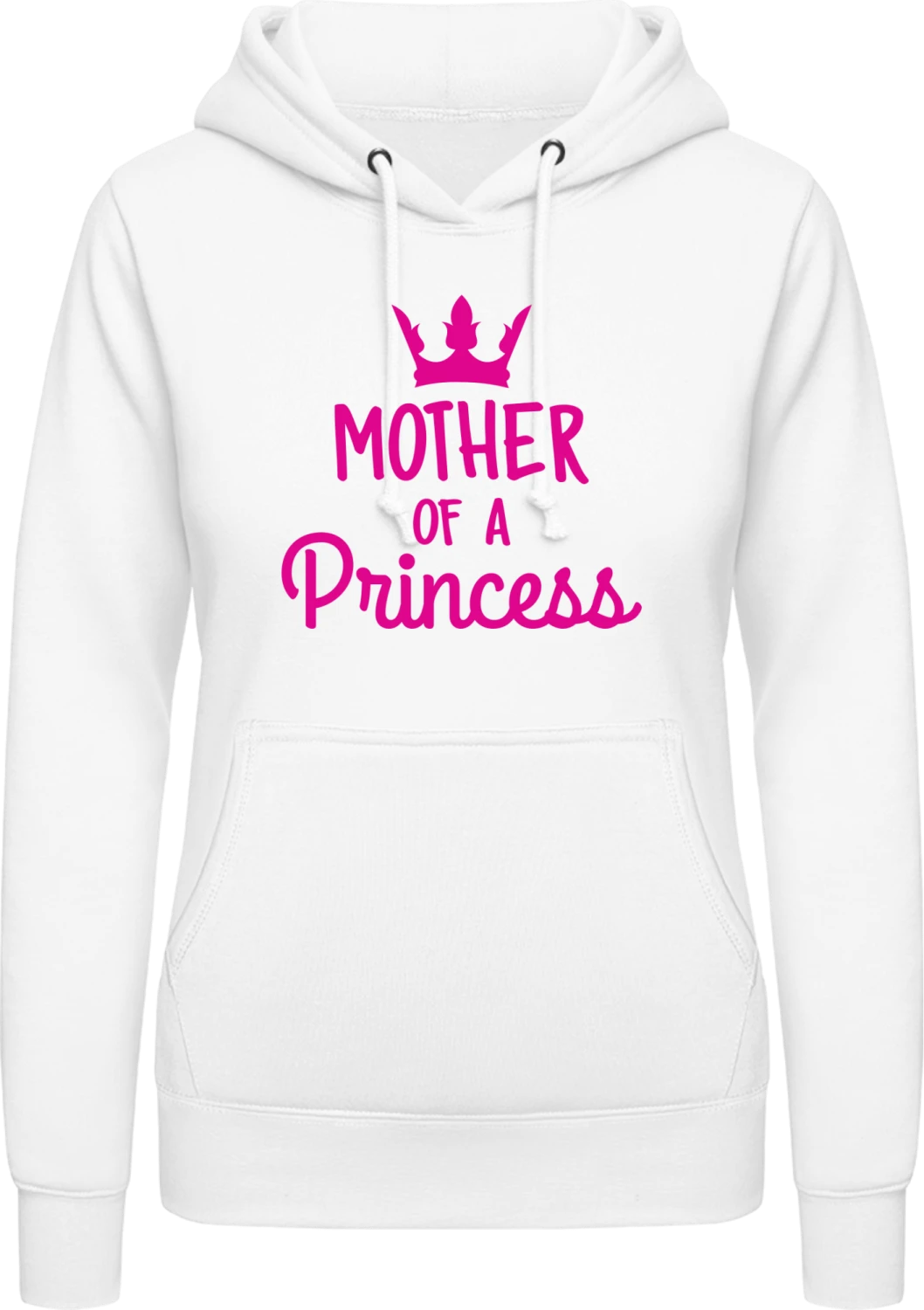 Mother Of A Princess Crown - Arctic white AWDis ladies hoodie - Front