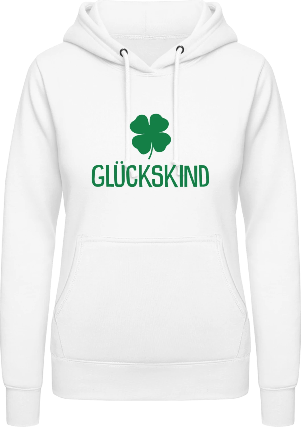 Glückskind - Arctic white AWDis ladies hoodie - Front