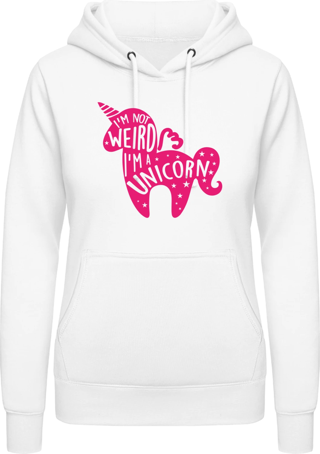 I'm Not Wired I'm A Unicorn - Arctic white AWDis ladies hoodie - Front