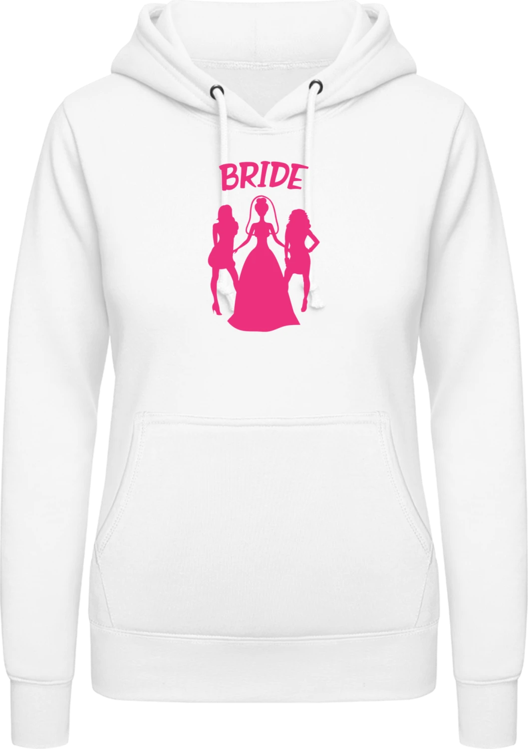 Bride And Bodyguard - Arctic white AWDis ladies hoodie - Front