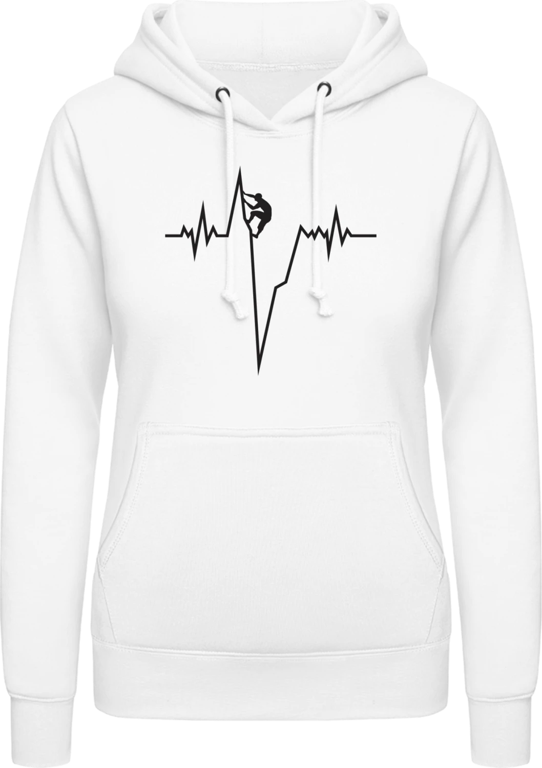 Climbing Pulse - Arctic white AWDis ladies hoodie - Front