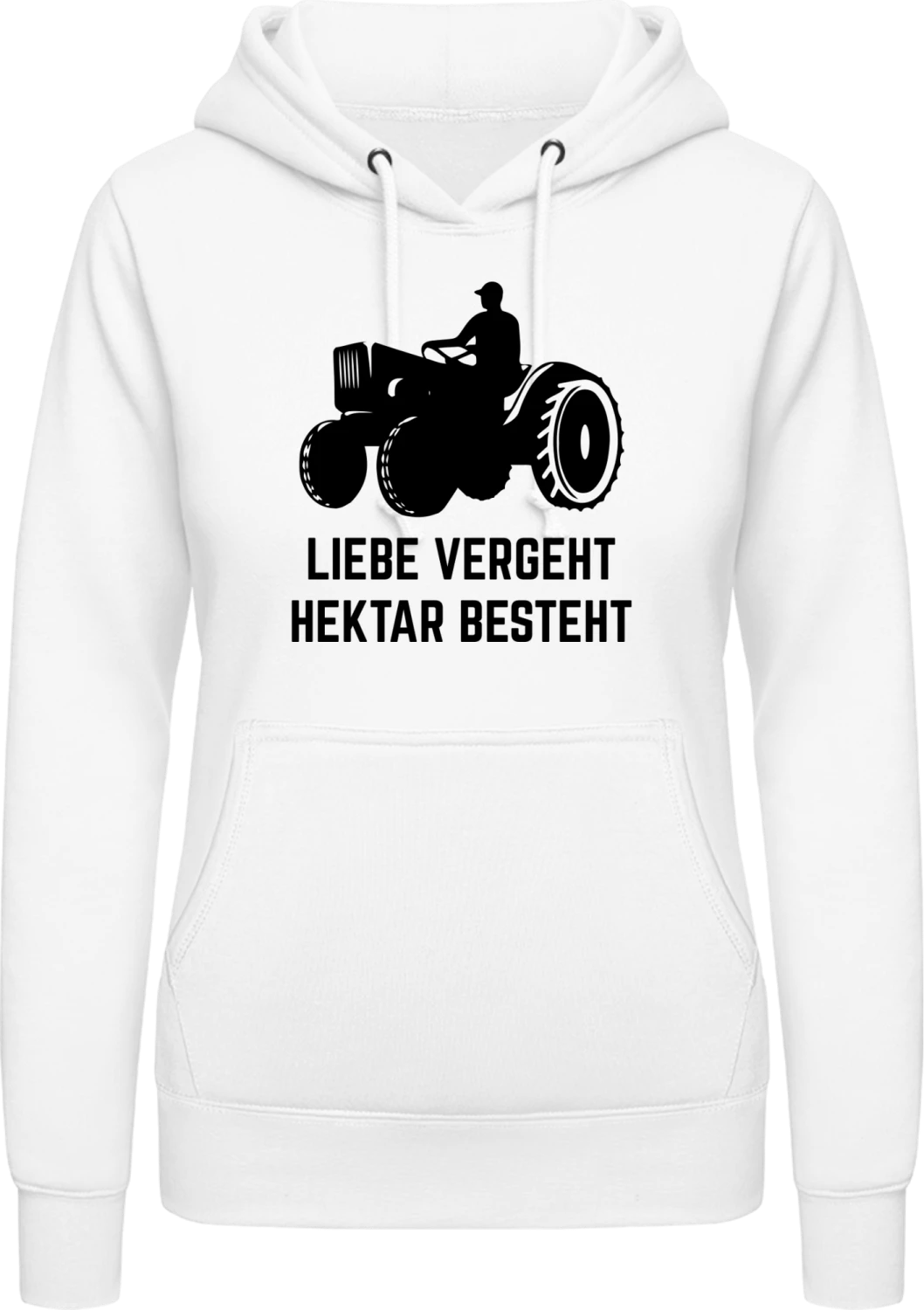 Liebe vergeht Hektar besteht - Arctic white AWDis ladies hoodie - Front