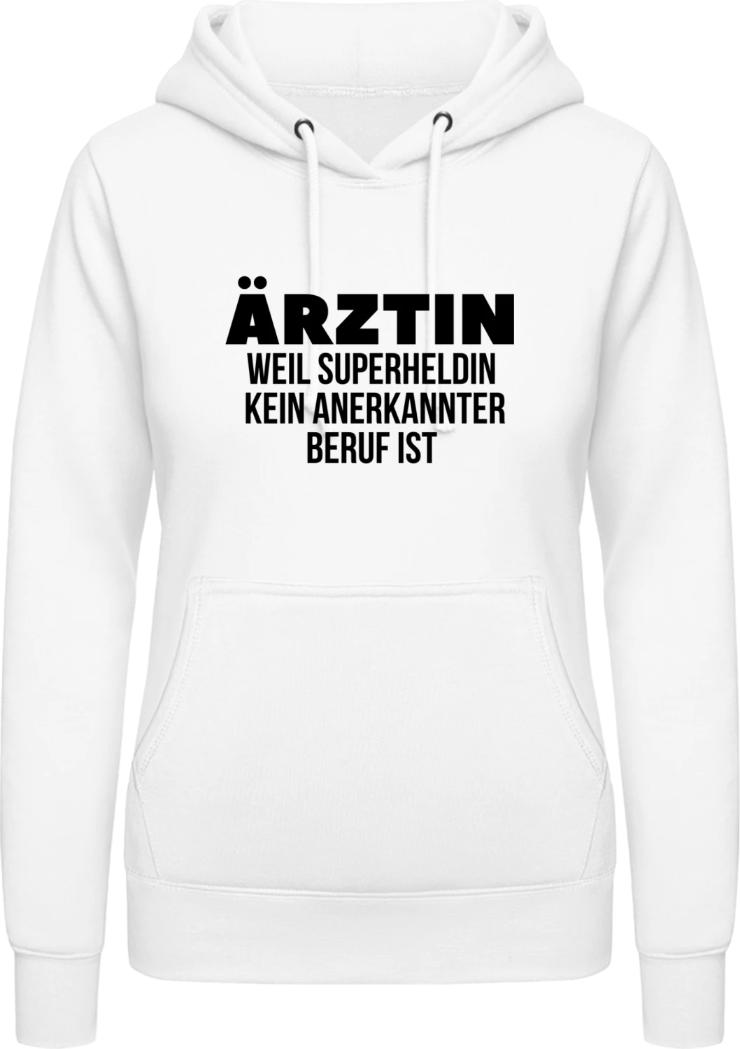 Ärztin weil Superheldin kein anerkannter Beruf ist - Arctic white AWDis ladies hoodie - Front