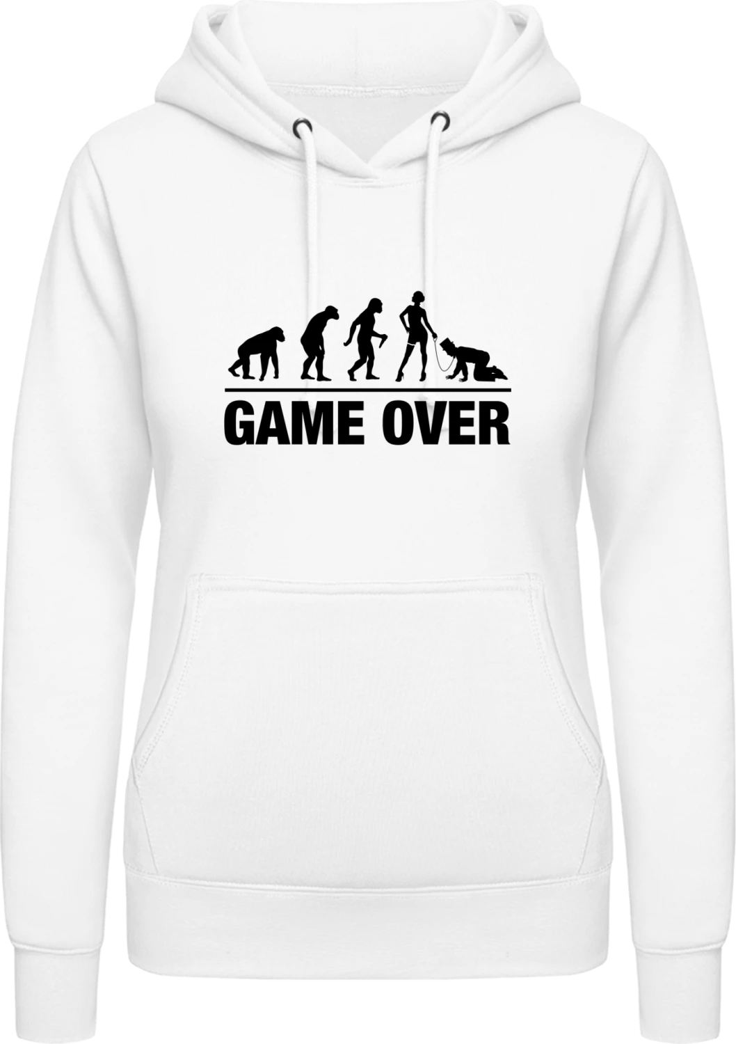 Game Over Evolution Bride And Groom - Arctic white AWDis ladies hoodie - Front