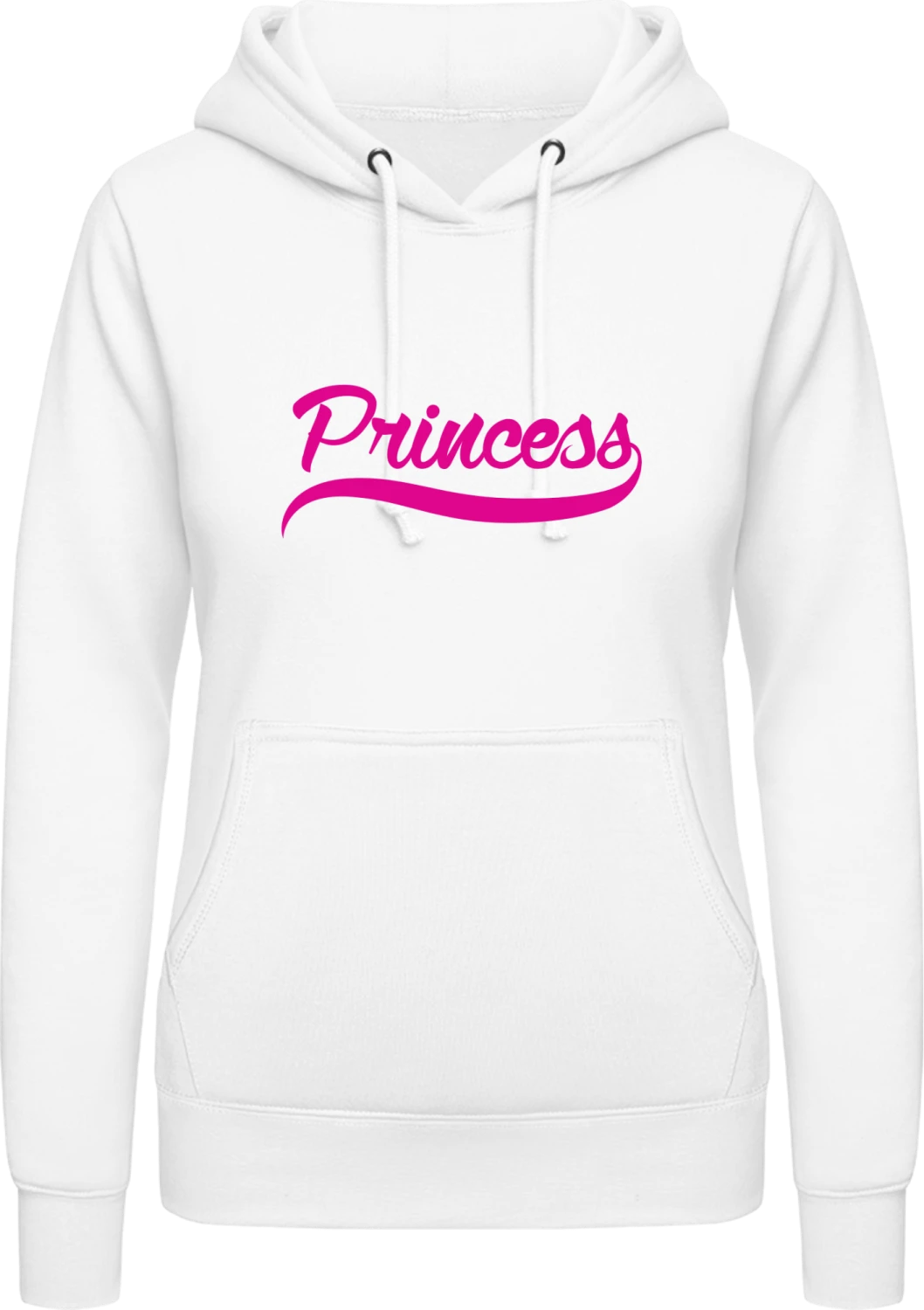 Princess Retro - Arctic white AWDis ladies hoodie - Front