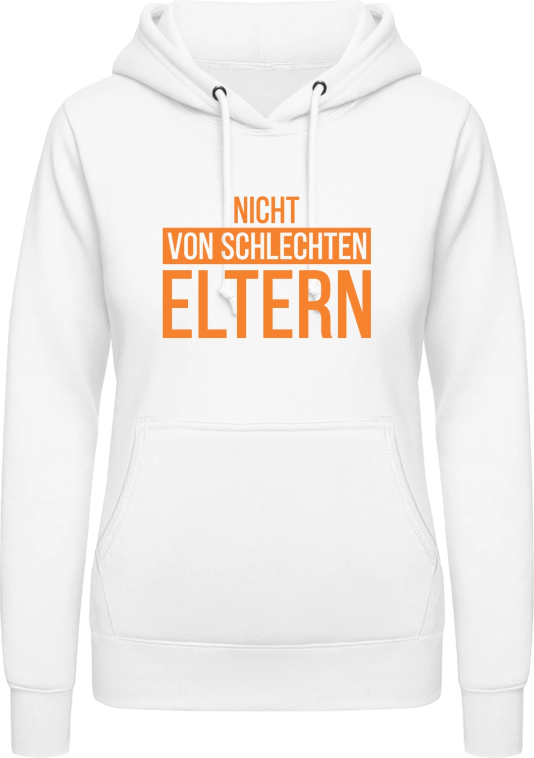 Nicht von schlechten Eltern - Arctic white AWDis ladies hoodie - Front