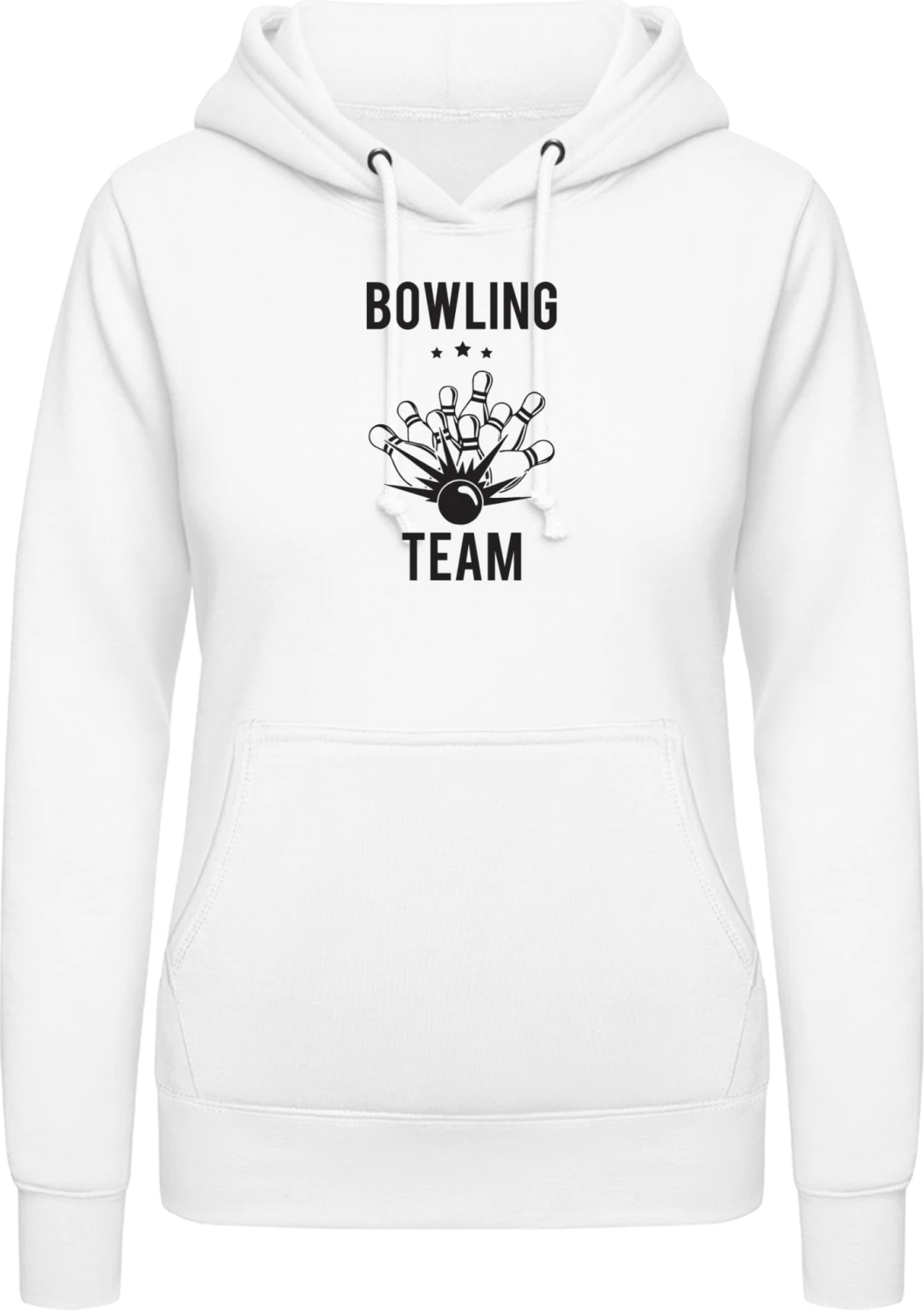 Stars Bowling Team - Arctic white AWDis ladies hoodie - Front