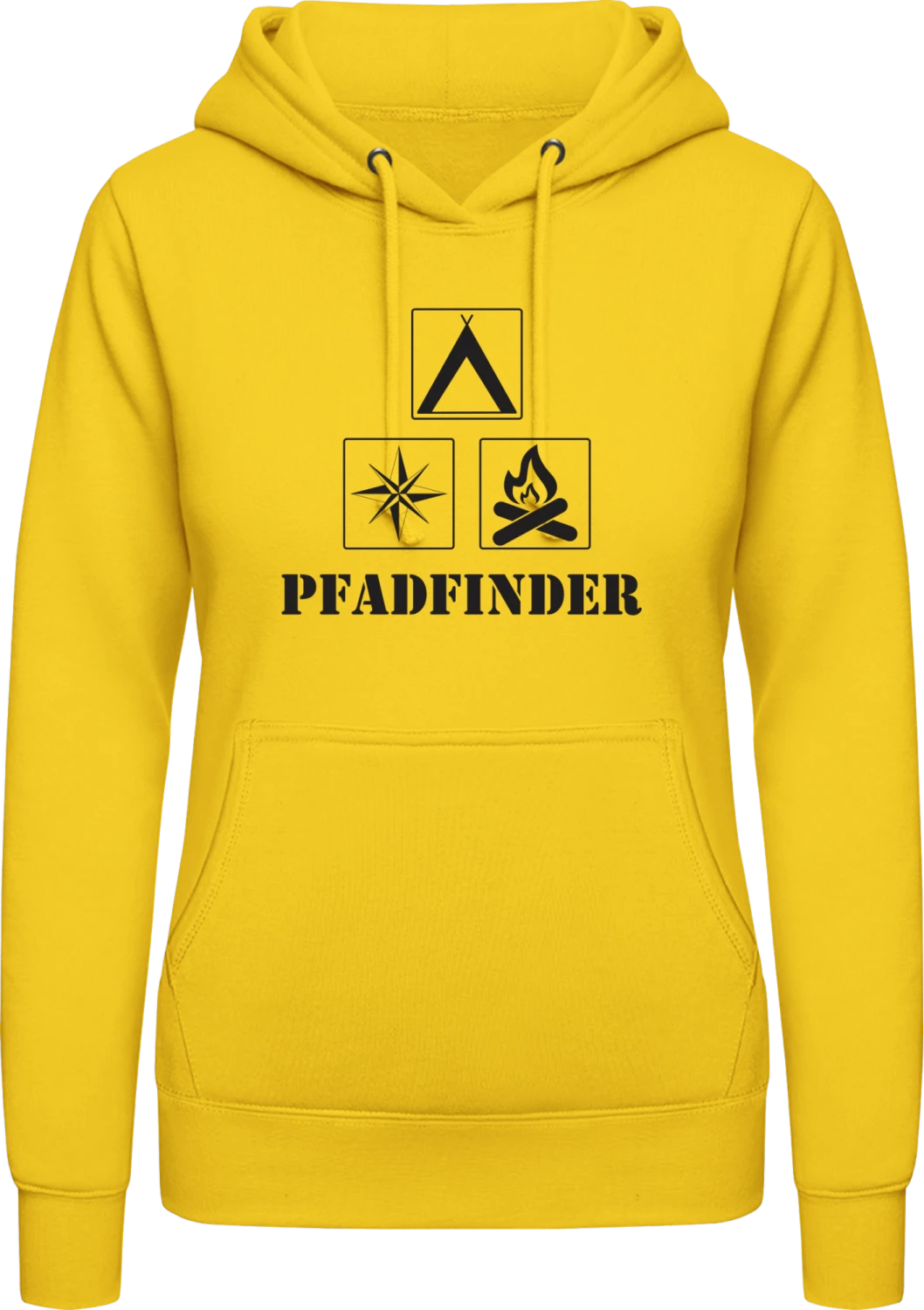 Pfadfinder Werkzeug - Sun yellow AWDis ladies hoodie - Front