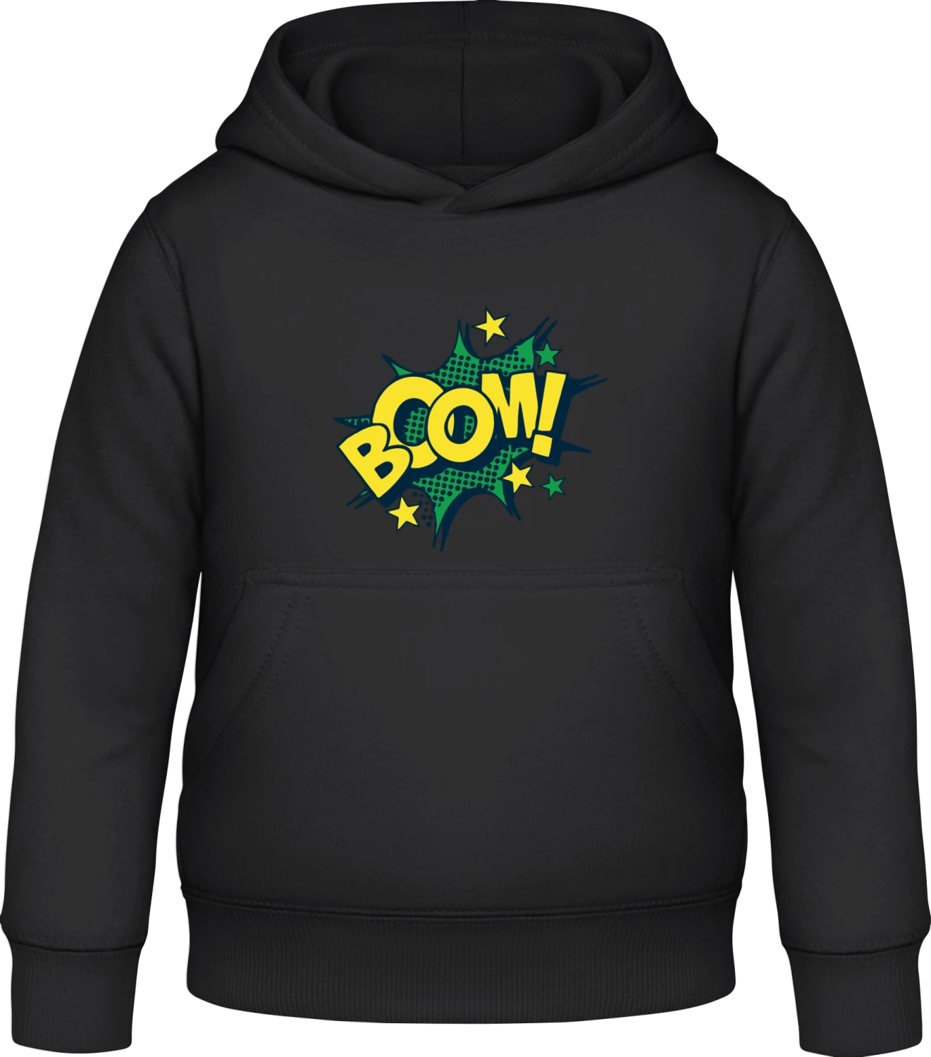 Boom Comic Style - Black Awdis Hoodie Kids - Front