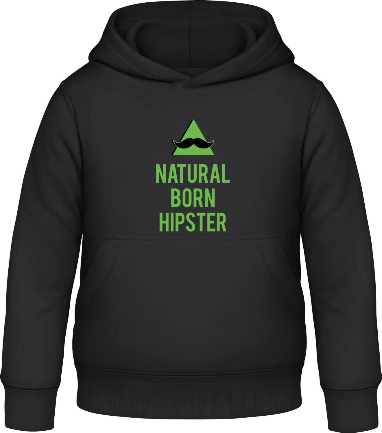 Natural Born Hipster - Black Awdis Hoodie Kids - Front