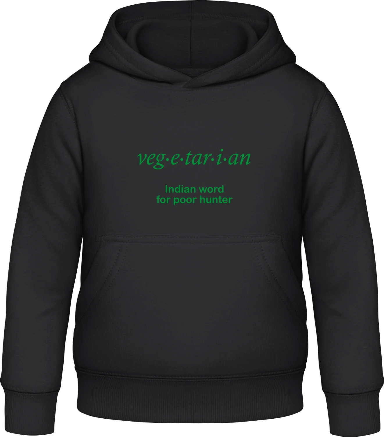 Vegetarier - Black Awdis Hoodie Kids - Front