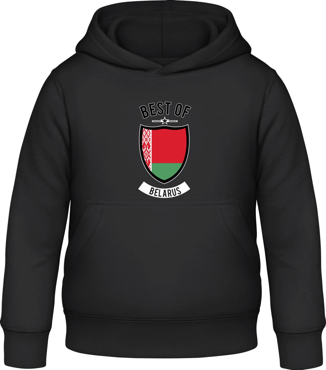 Best of Belarus - Black Awdis Hoodie Kids - Front