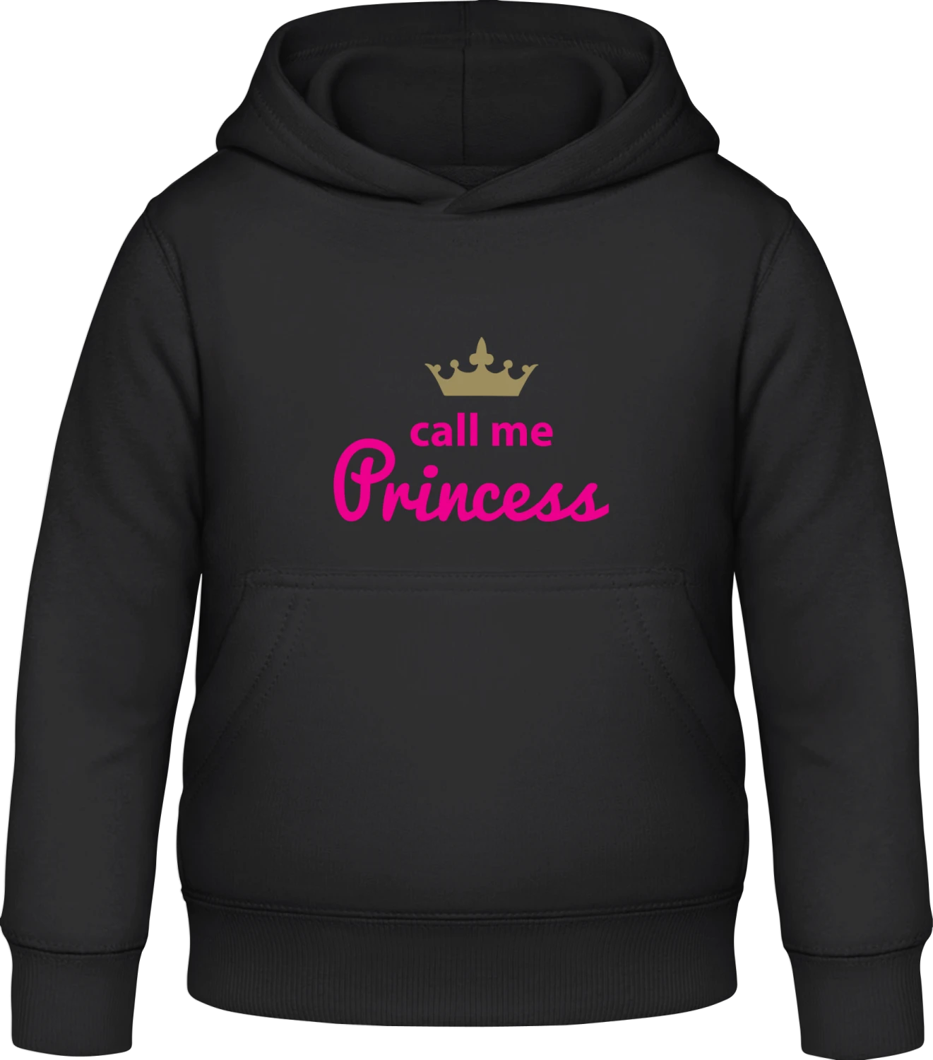 Call me Princess - Black Awdis Hoodie Kids - Front