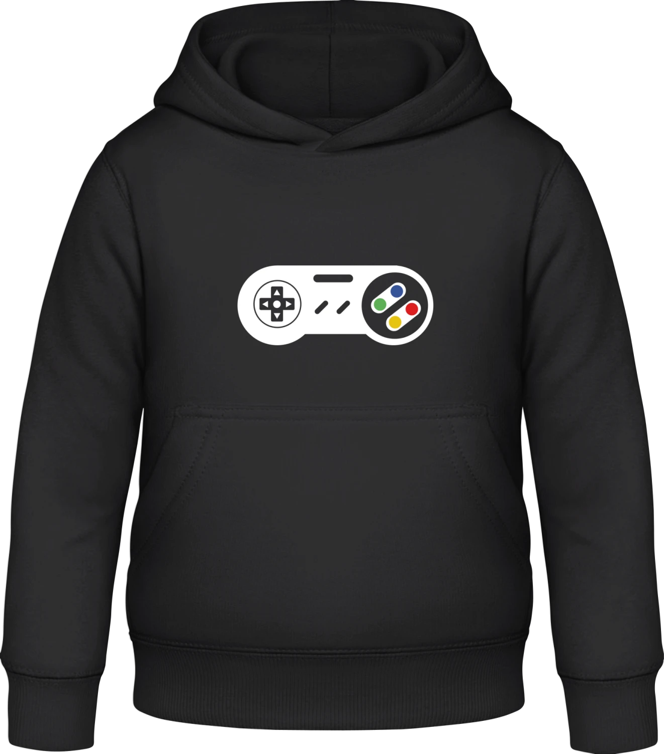 SNes Controller - Black Awdis Hoodie Kids - Front