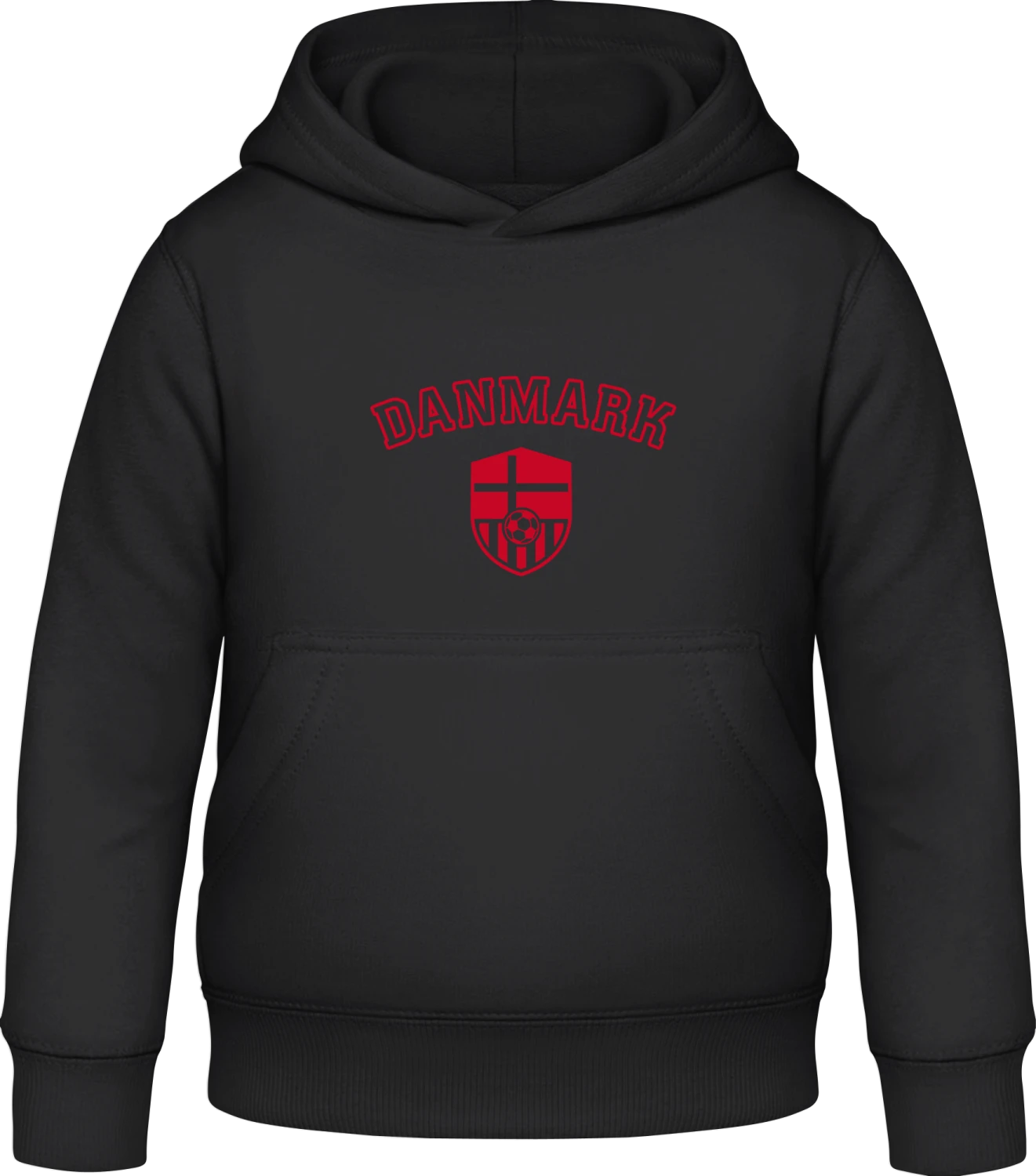 Danmark - Black Awdis Hoodie Kids - Front