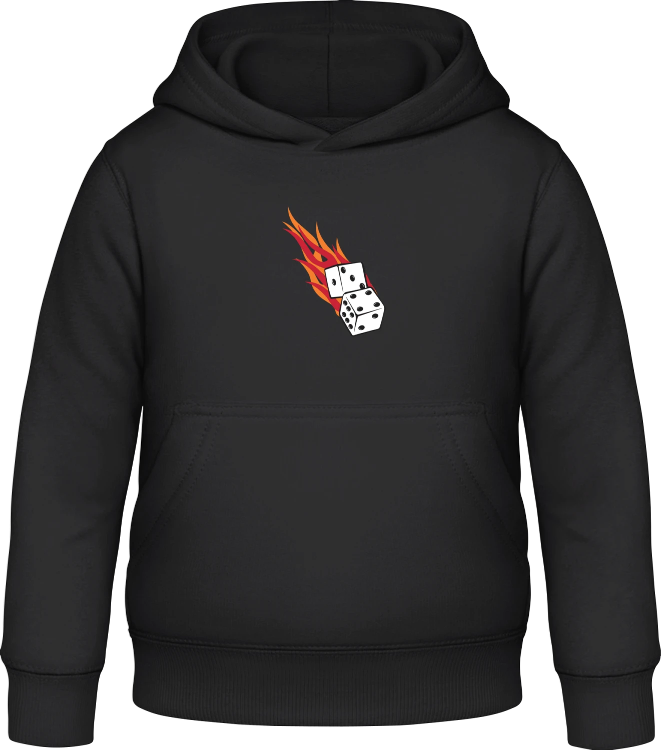 Fire Dices - Black Awdis Hoodie Kids - Front