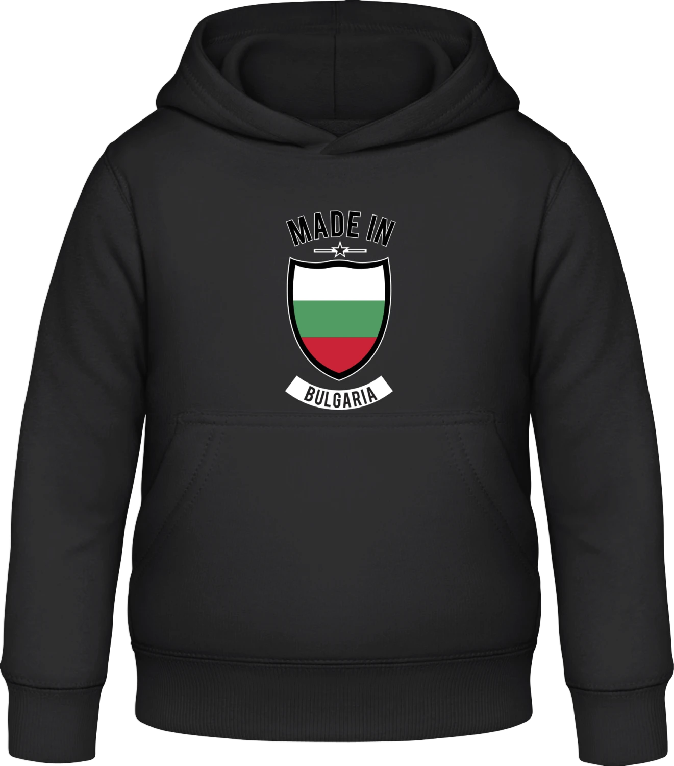 Made in Bulgaria - Black Awdis Hoodie Kids - Front