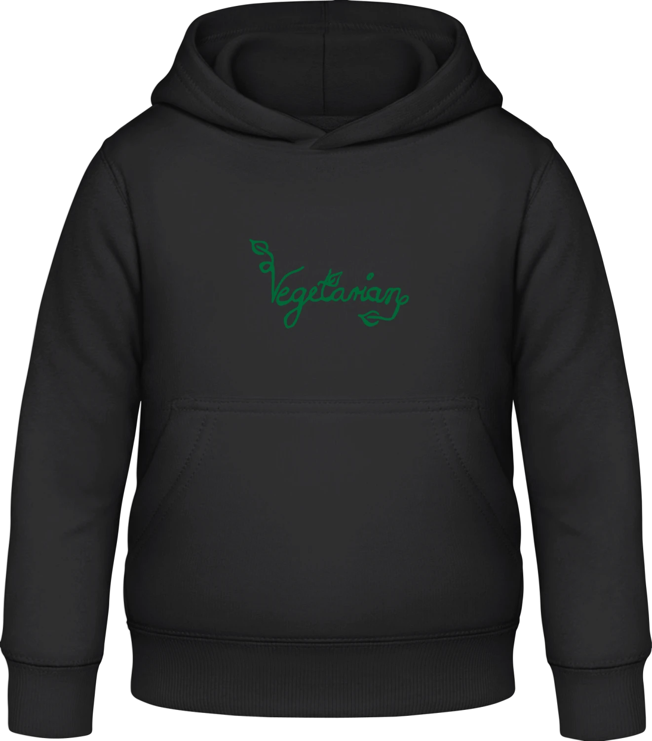 Vegetarian Lifestyle - Black Awdis Hoodie Kids - Front