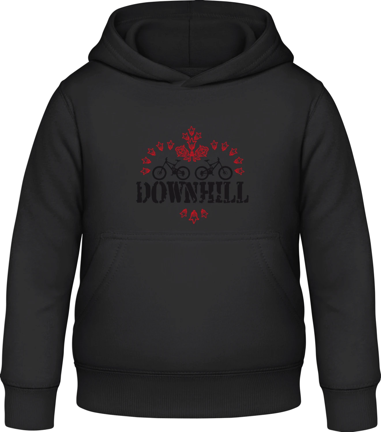 Downhill - Black Awdis Hoodie Kids - Front