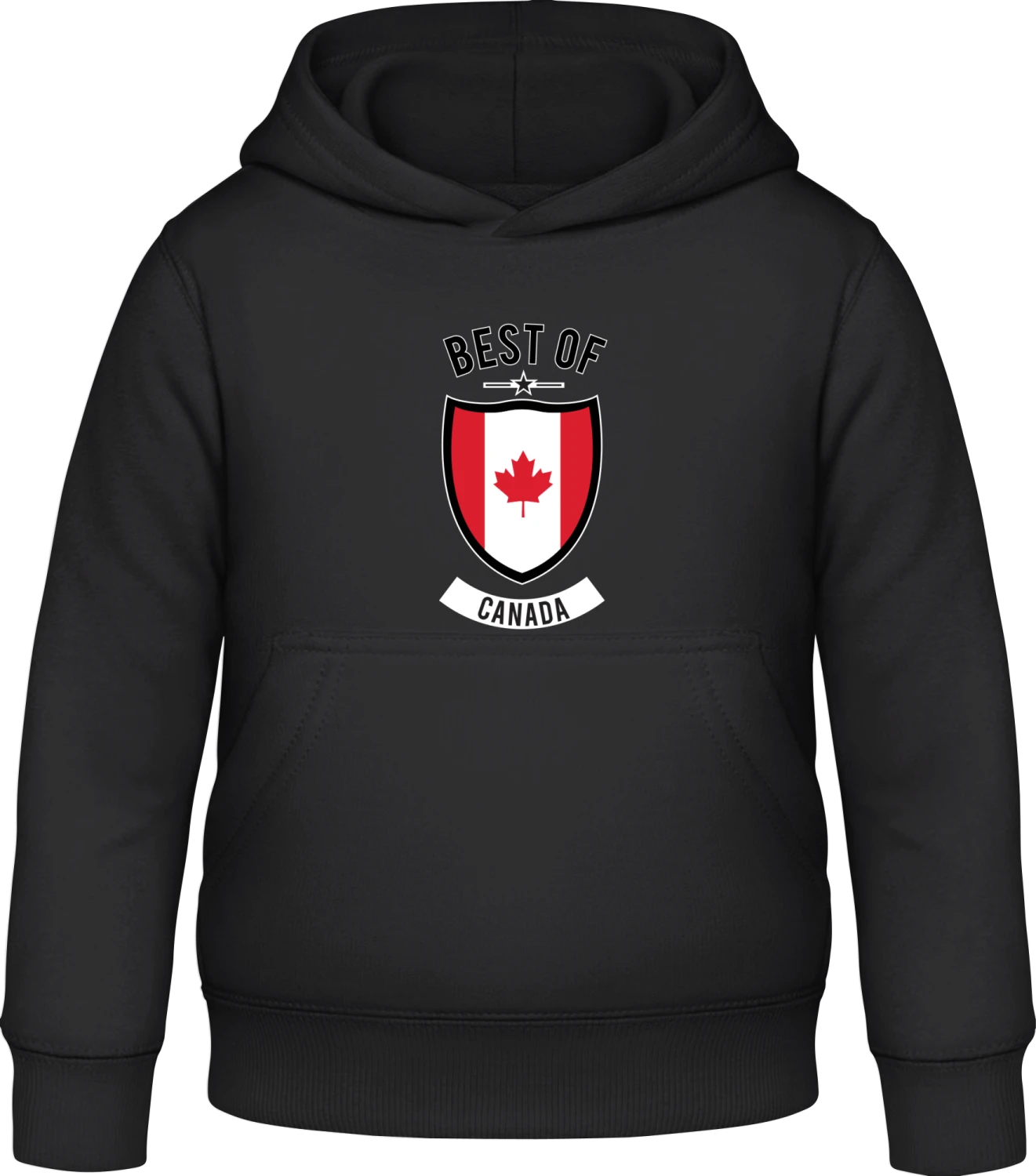 Best of Canada - Black Awdis Hoodie Kids - Front