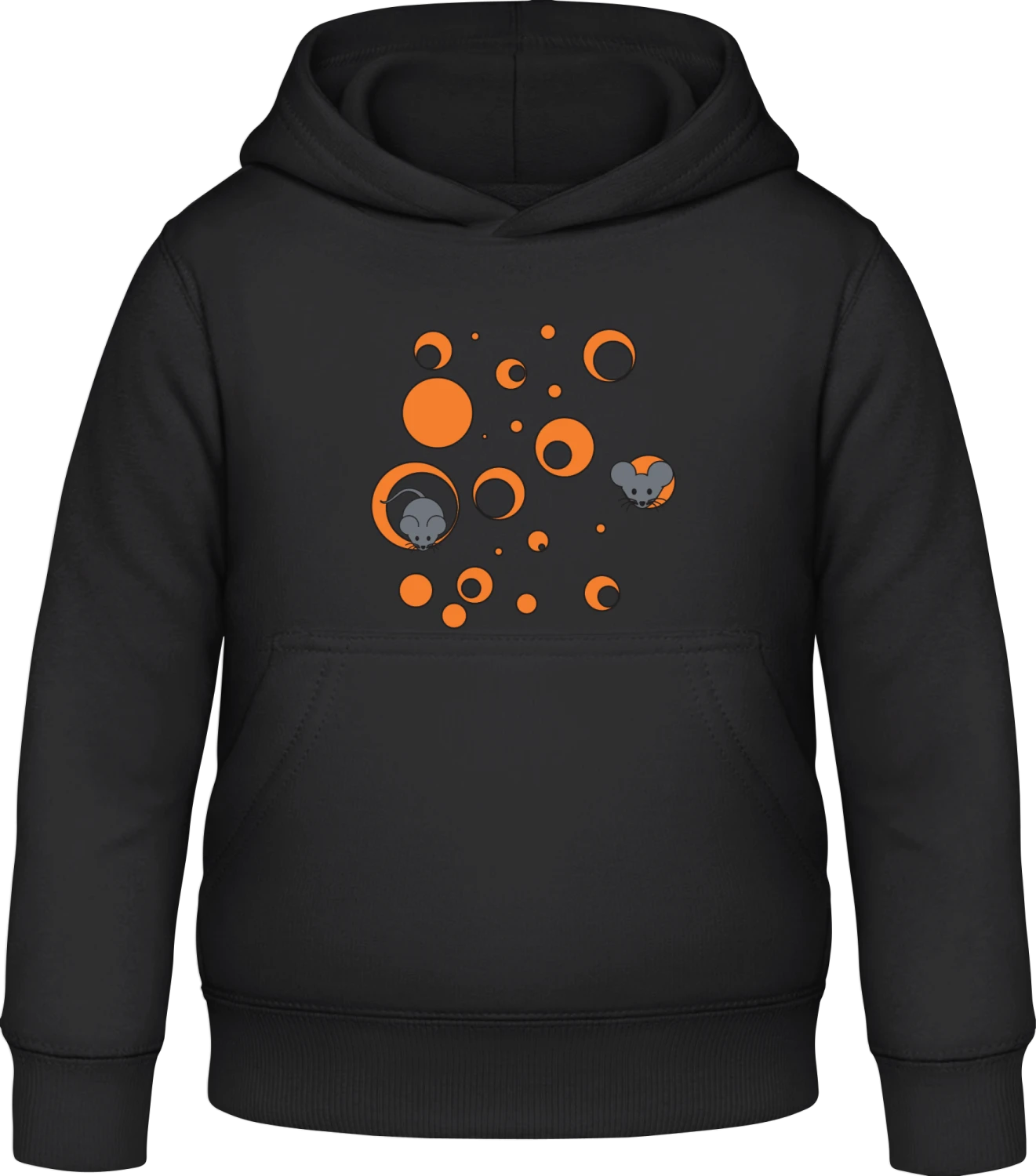 Cheese Effect - Black Awdis Hoodie Kids - Front