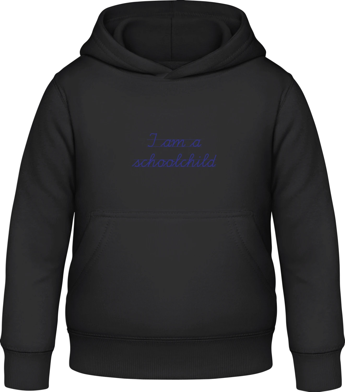 I Am A Schoolchild - Black Awdis Hoodie Kids - Front