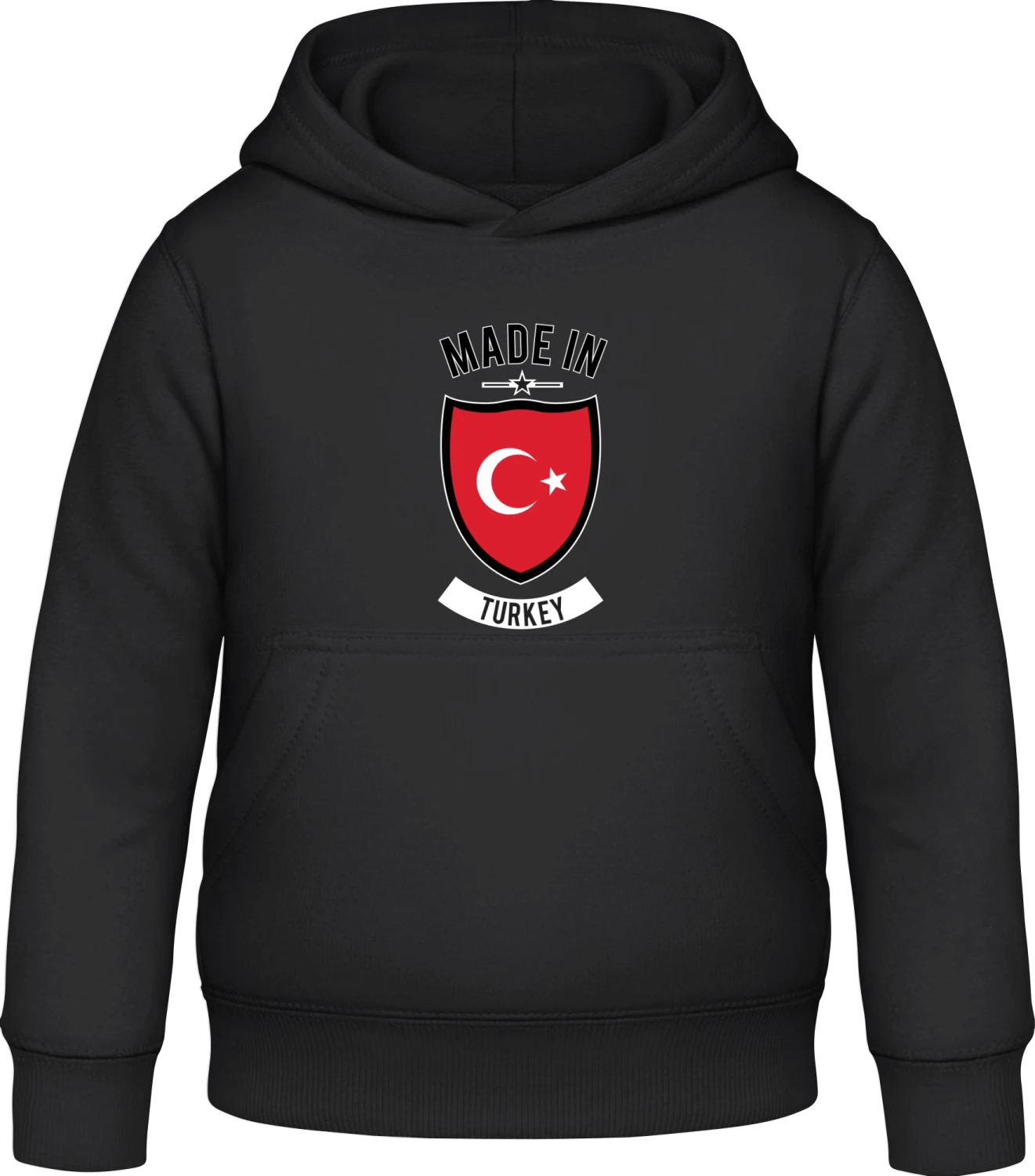 Made in Turkey - Black Awdis Hoodie Kids - Front