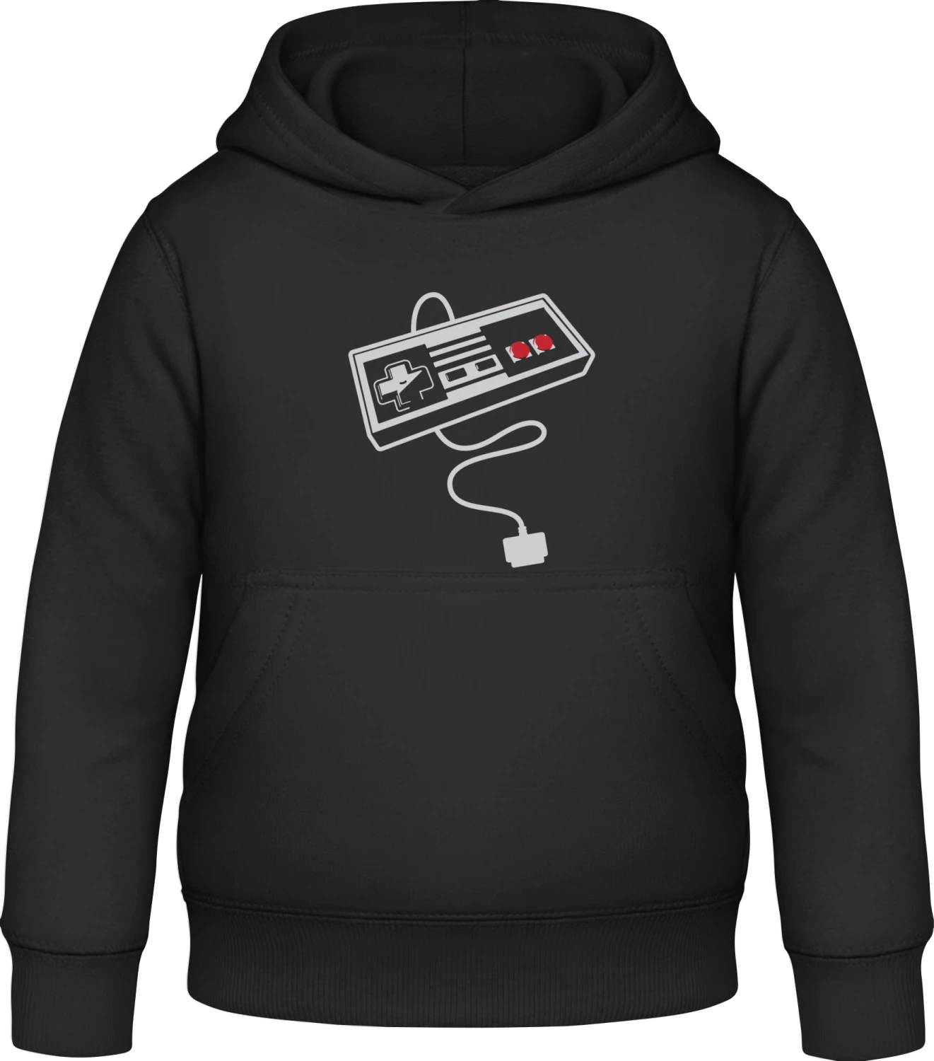 NES Controller - Black Awdis Hoodie Kids - Front