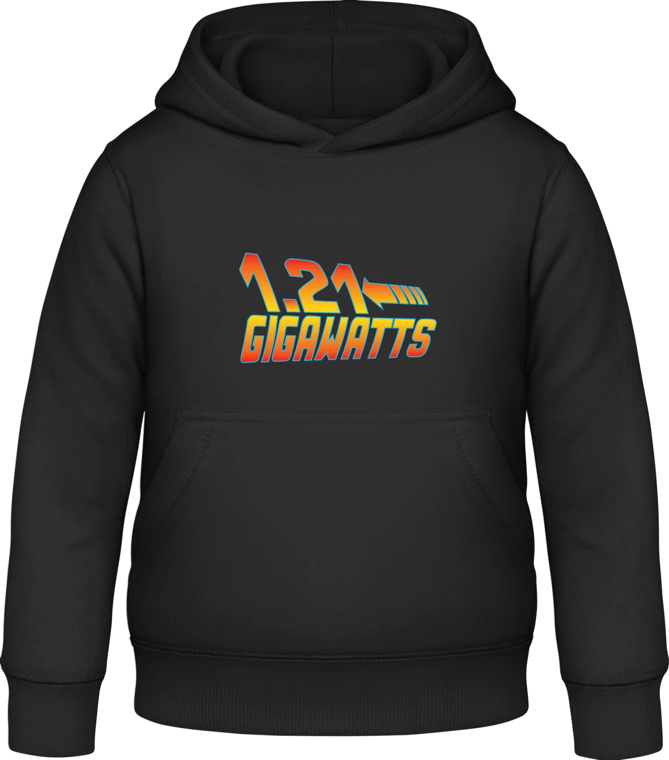 1.21 Gigawatts - Black Awdis Hoodie Kids - Front