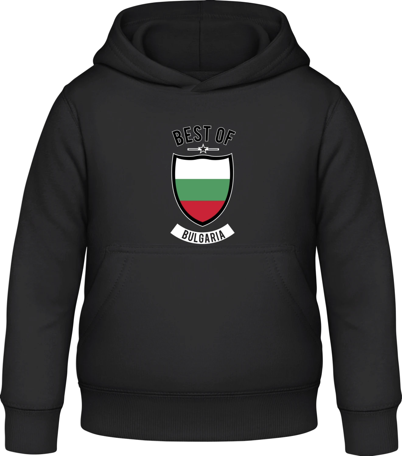 Best of Bulgaria - Black Awdis Hoodie Kids - Front