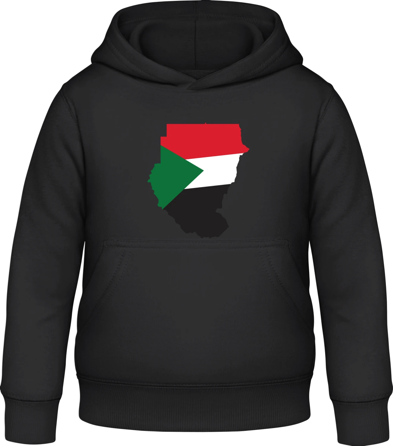 Sudan Map - Black Awdis Hoodie Kids - Front