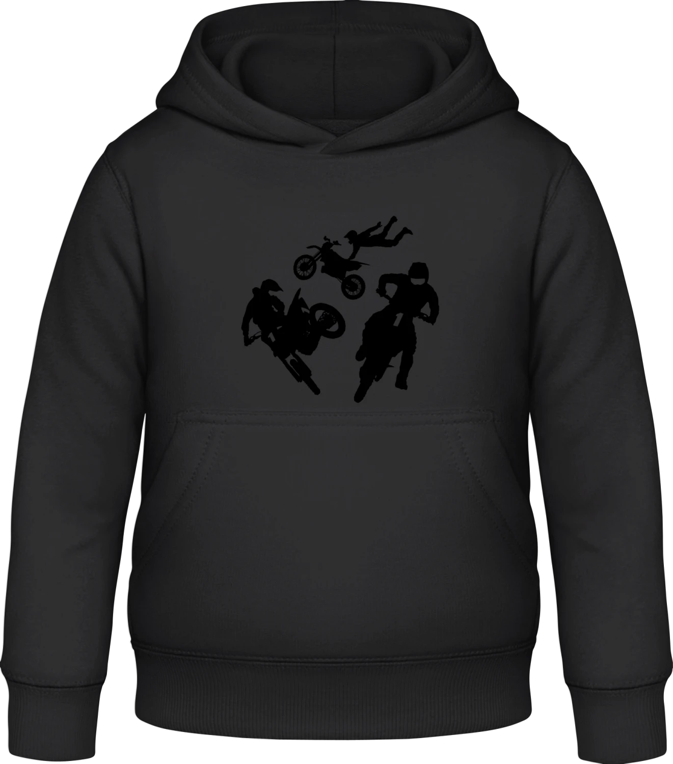 Motocross Bike - Black Awdis Hoodie Kids - Front