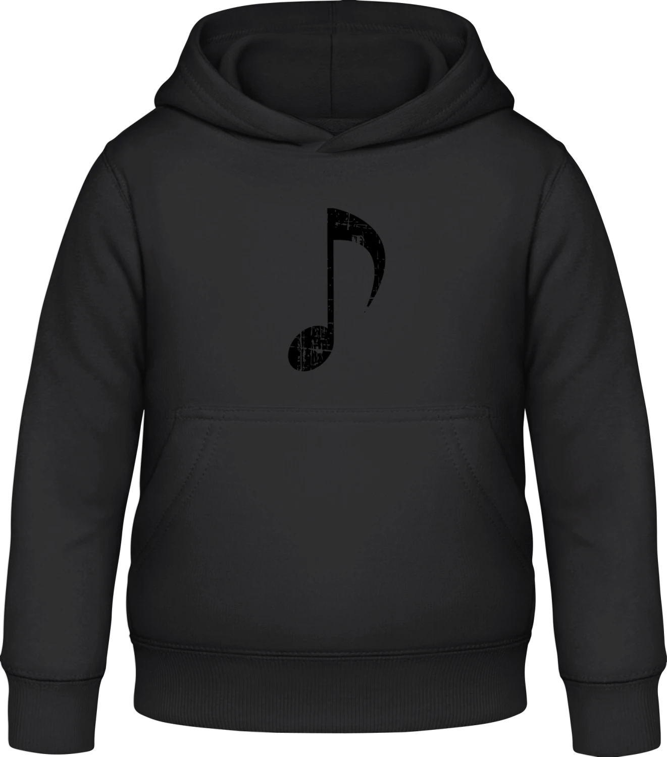 Music Note Vintage - Black Awdis Hoodie Kids - Front