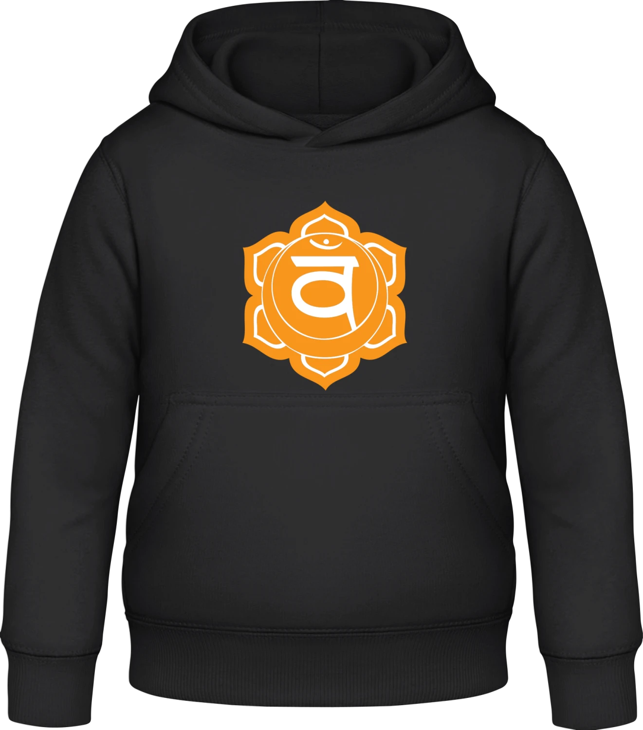 Chakra Svadhisthana - Black Awdis Hoodie Kids - Front