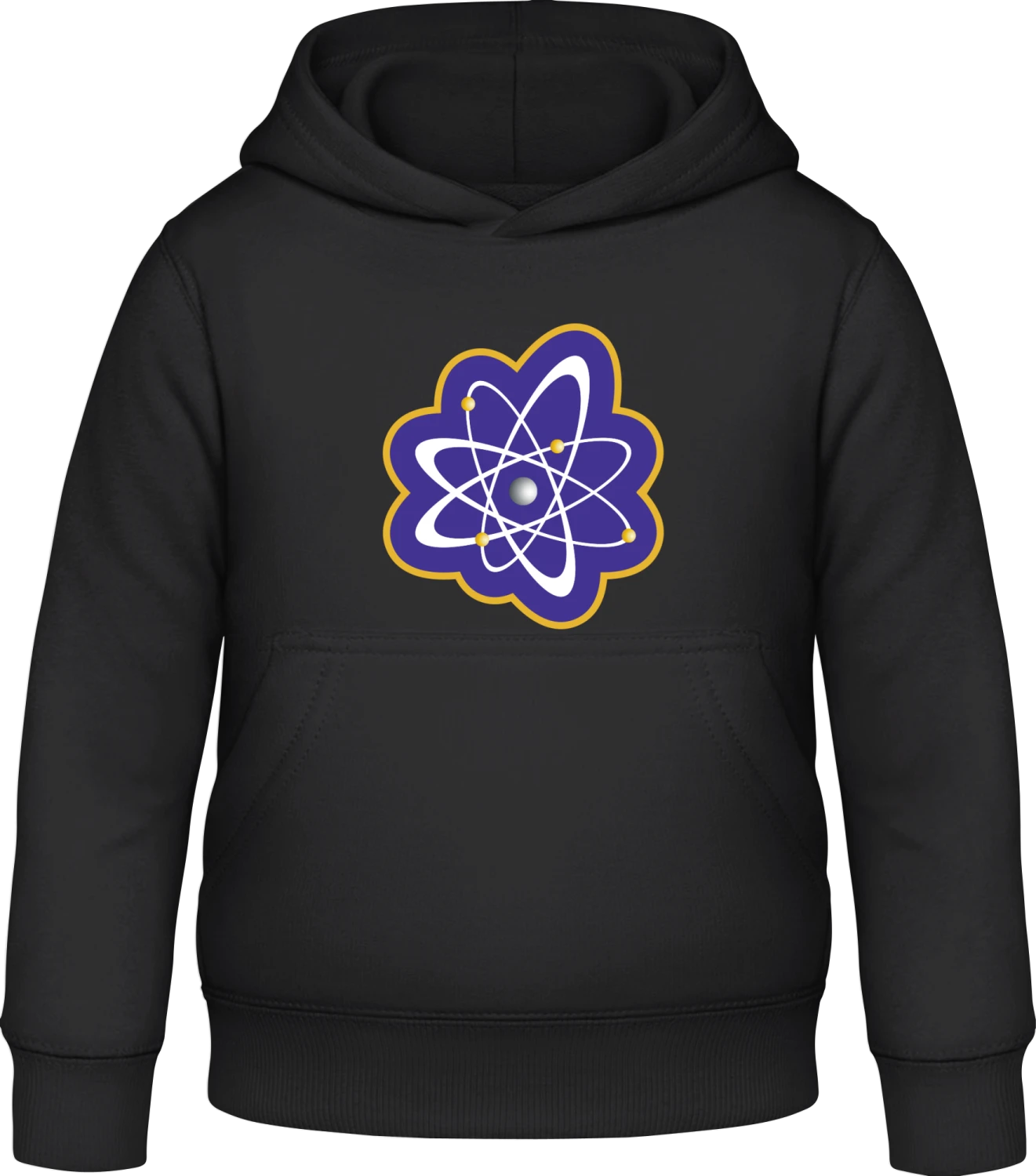 Atoms Science - Black Awdis Hoodie Kids - Front