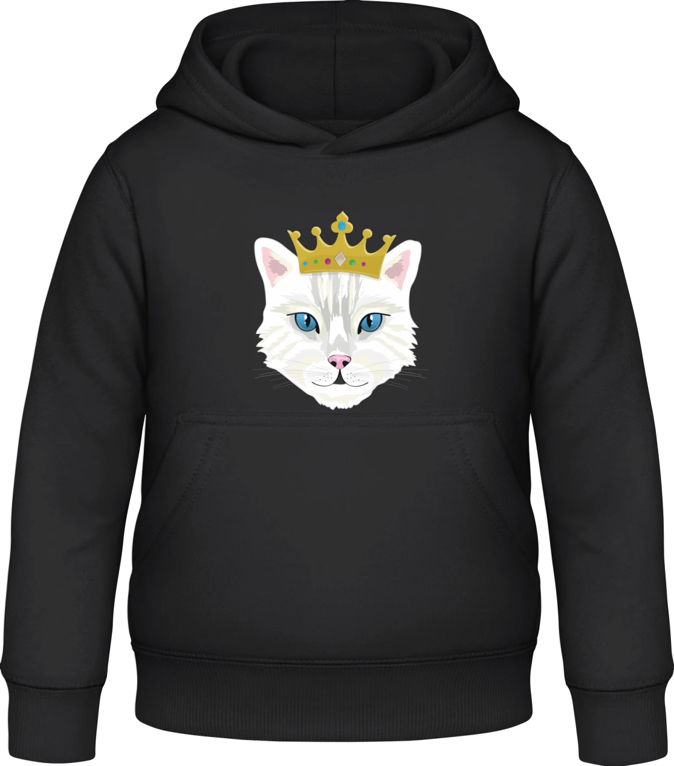 Princess Cat - Black Awdis Hoodie Kids - Front