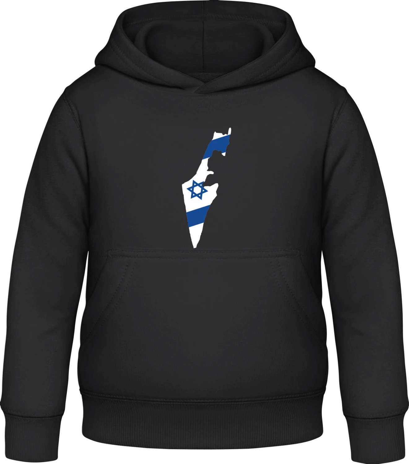 Israel Map - Black Awdis Hoodie Kids - Front