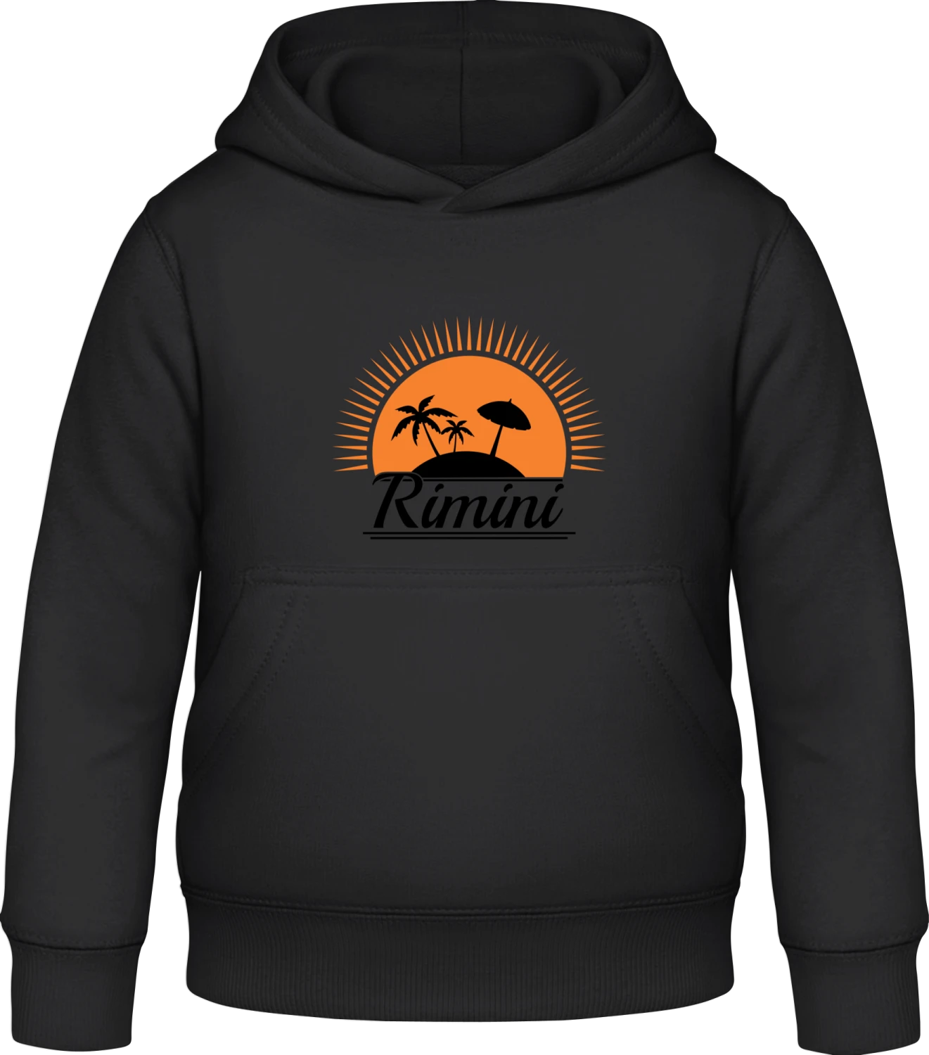 Rimini - Black Awdis Hoodie Kids - Front