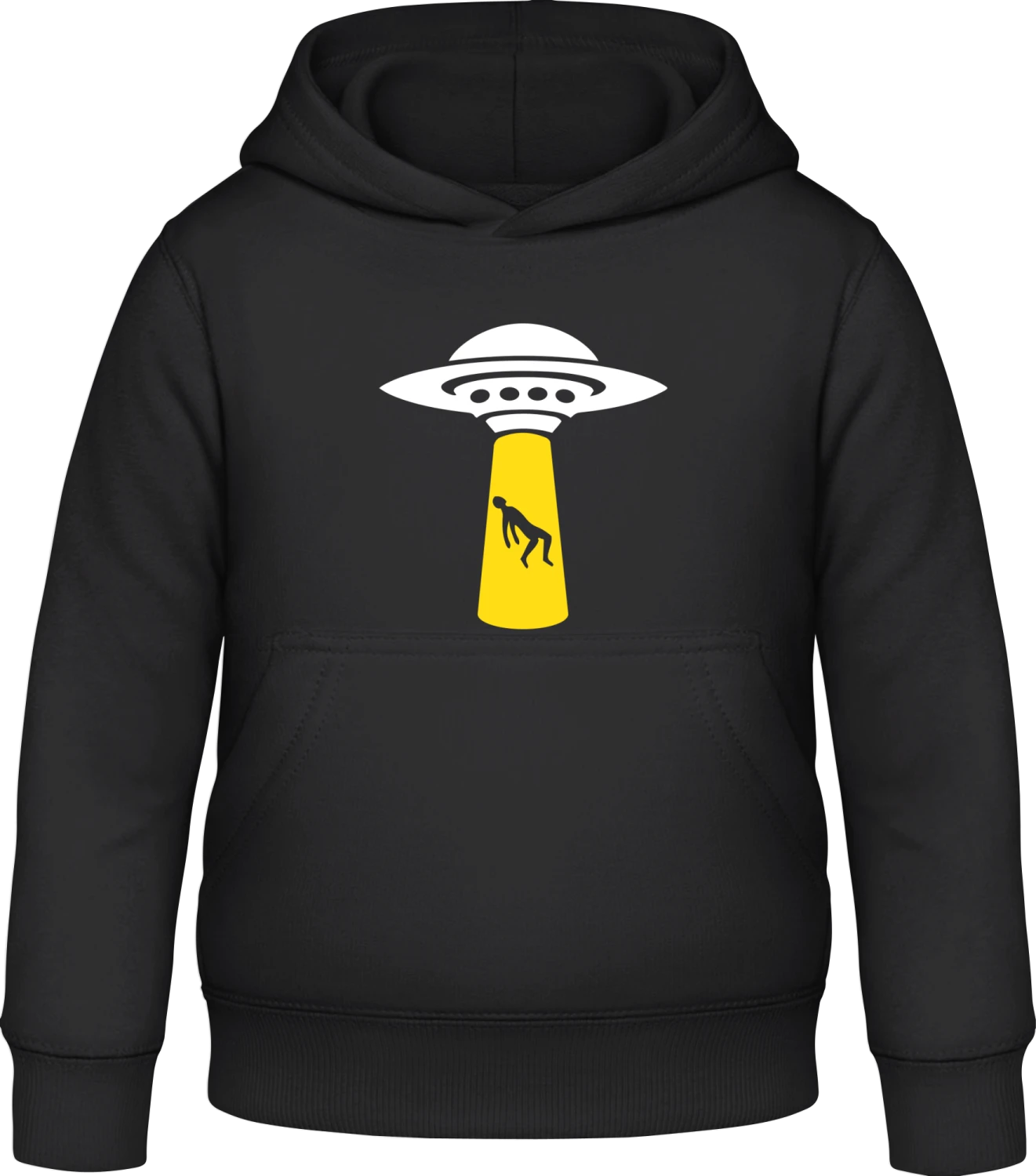 Extraterrestrian Abduction - Black Awdis Hoodie Kids - Front