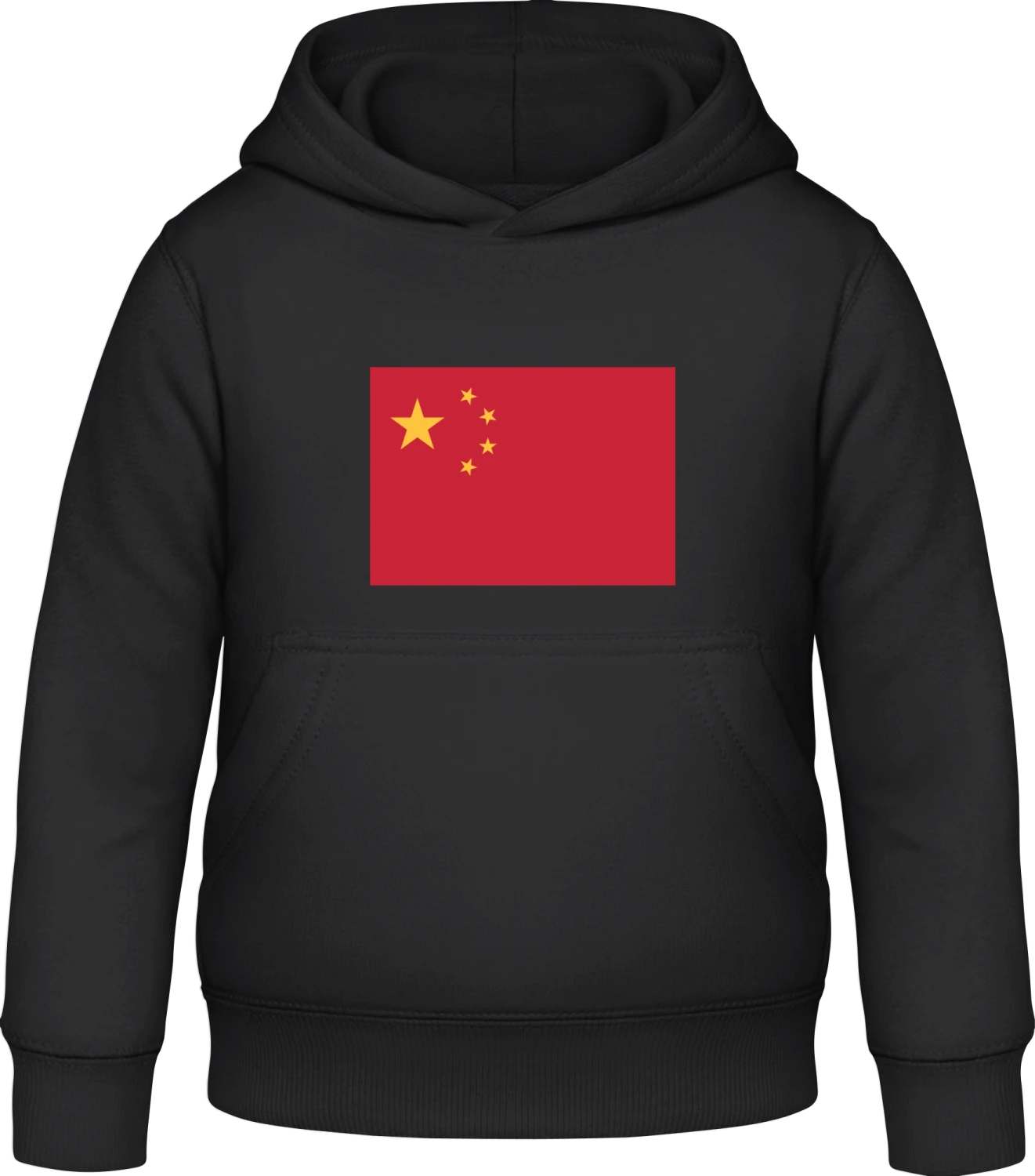 China Flag - Black Awdis Hoodie Kids - Front